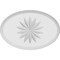 Ekena Millwork Standard Dalton Flower Rosette With Rounded Edge, 4"W x 2 3/4"H x 1"P ROSP040X028X100DAL11 - alternate 3